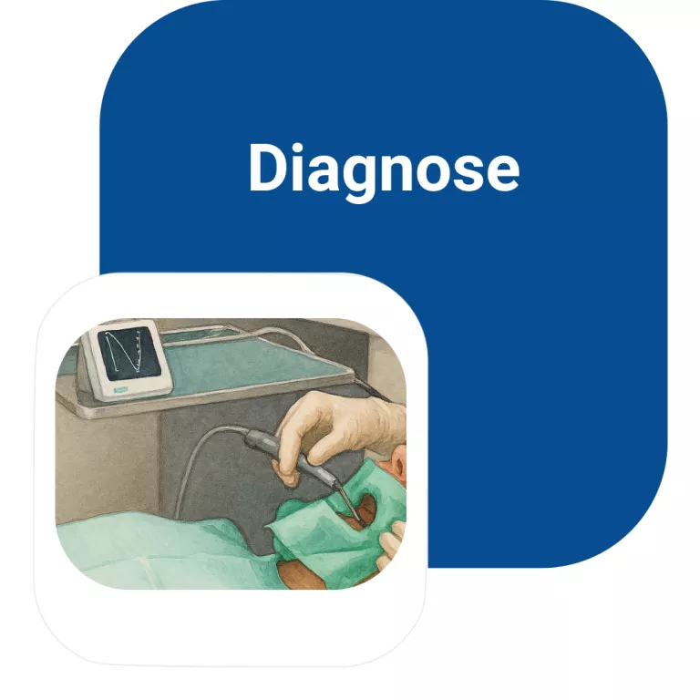 Diagnose with an apex locator